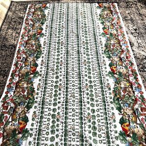 Wilton Court Rabbit Print Tablecloth Spring Bunny Garden 60" x 83" Cotton